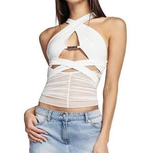 I.AM.GIA White Strappy Top